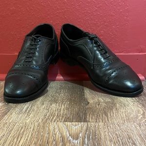 Black Leather Wingtip Shoes